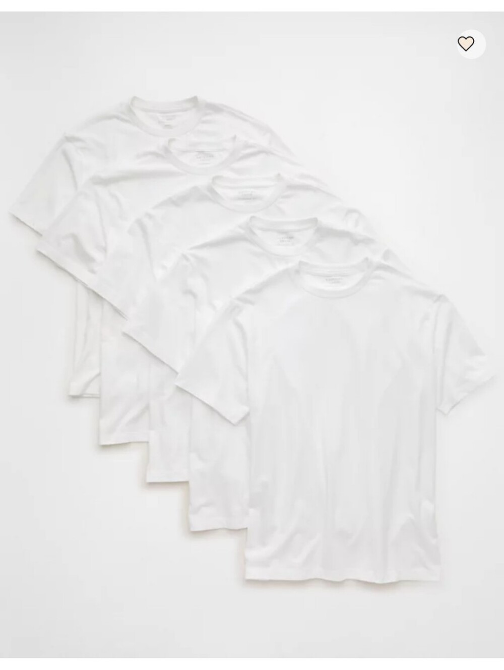 American Eagle Outfitters AE Standard Fit Lived-In T-Shirt 5-Pack- XL